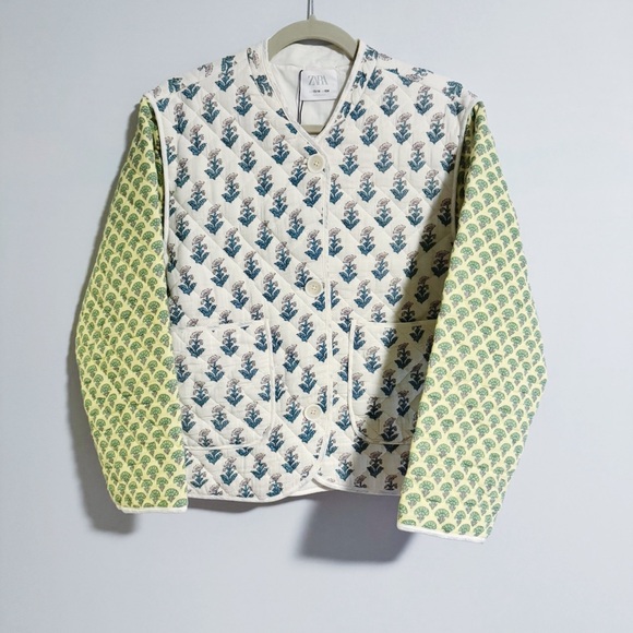 Zara - Quilted Floral Print Jacket - Picture 1 of 4